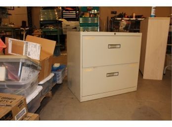 Wide 2-drawer Metal File Cabinet 30' Wide 28' Tall 18' Deep Everything Works As It Should