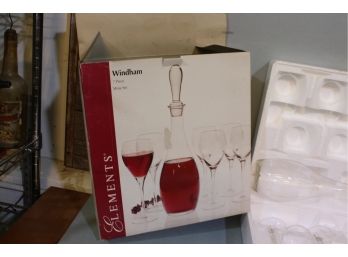 Windham 7 Piece Wine Set Glasses And Carafe New In Box