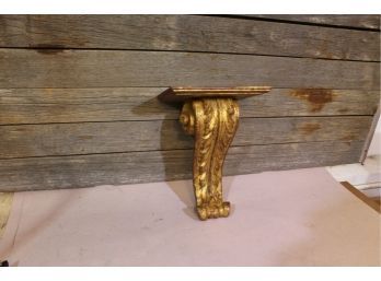 Gilt Corbel Shelf Made In Italy 1960s 6' X 10' Overall 13'