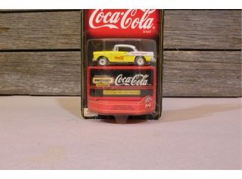 Match Box Coca Cola 1955 Chevy Bel Air Model Toy Car