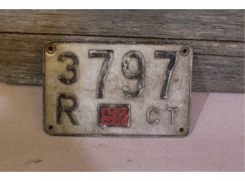 1956 Connecticut License Plate