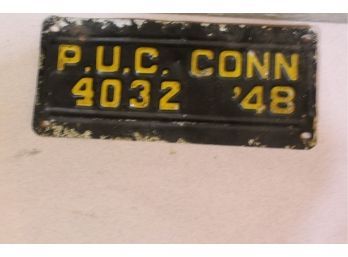 1948 Connecticut License Plate