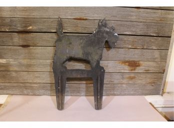 Cast Iron Scottie Dog Lawn Art 17' X 25' Very Heavy Cast Iron Approximately 20 Lbs.