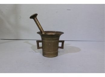 Bronze Mortar And Pestal   - 4.75' Tall 5.25' Wide Mortar, 8.5' Pestal