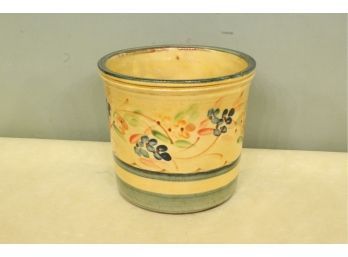 Terre E Provence French Pottery Flower Pot 7' Opening, 6 1/2' Tall. Each Piece Is Individually Handcrafted.