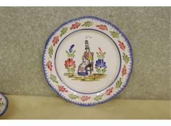 Quimper Plate 10 3/8'