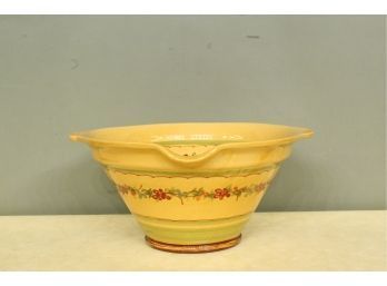 Terre E Provence French Pottery Mixing Bowl 13 3/8' Wide X 6 7/8' Tall. Each Piece Is Individually Handcrafted