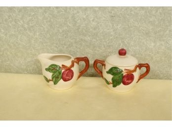 Sugar Bowl And Creamer Franciscan Ware Apple Pattern  No Chips, No Cracks, No Stains, No Blemishes Whatsoever