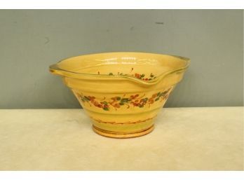 Terre E Provence French Pottery Mixing Bowl 11' Wide X 6' Tall. Each Piece Is Individually Handcrafted.