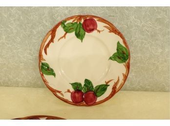 6 Matching Demi Plates Franciscan Ware Apple Pattern 6 3/8'  No Chips, No Cracks, No Stains, No Blemishes