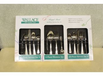 Wallace Stainless Steel 64 Piece Service For 12 New In Box