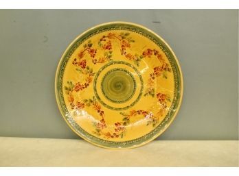 Terre E Provence French Pottery 17' Round Charger. Each Piece Is Individually Handcrafted.