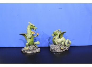 2 Ceramic Dragons  See Pictures For Condition