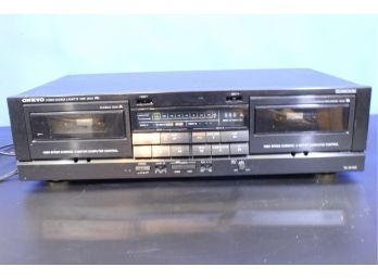 Onyko Dual Cassette Deck TA-W100 Missing One Of The Eject Buttons, Tested Works