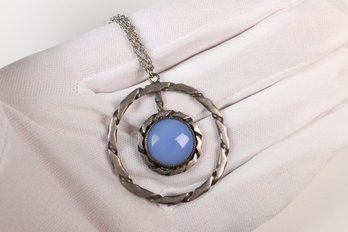 Sterling Silver 925 Pendant Blue Stone