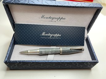 Montegrappa The Beauty Book Gentle Cap Sterling Silver Type Ballpoint Pen With Box&Manual Limited