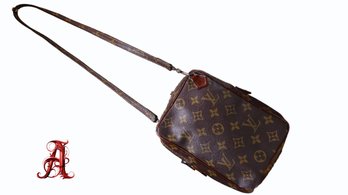 LOUIS VUITTON Mini Danube Shoulder Bag Monogram Leather Cross Body Purse Authentic