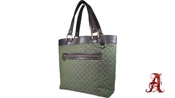 Louis Vuitton Lucille Tote GM Green Canvas Purse Handbag