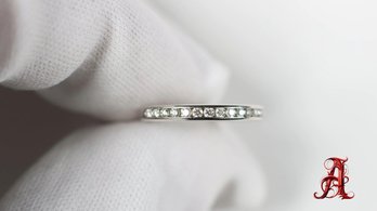 TIFFANY & CO Platinum Diamond Ring Band Wedding Authentic Jewelry Gemstone Natural