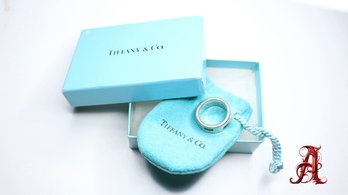 TIFFANY & CO CONCAVED 1837 RING 925 STERLING SILVER JEWELRY AUTHENTIC- COMES WITH BOX