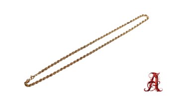 14k Yellow Gold Rope Chain 4.6 Grams Necklace Jewelry