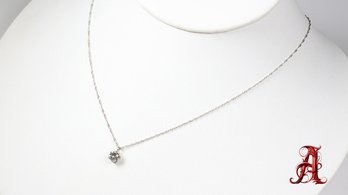 Platinum, Natural Diamond Pendant & Necklace 0.82ct, 2.3 Grams Gemstone Jewelry Diamonds