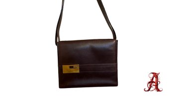 GUCCI Shoulder Bag Purse Handbag Leather Brown 001 1998 1912 Authentic