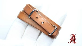 Hermes Api II Bracelet In Brown Gulliver Leather And Choker Authentic