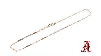 14k Gold Pocket Watch Chain 1926 White Yellow And Rose Gold 10 Grams Necklace