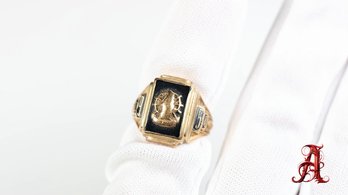 10k Yellow Gold 1950 Class Ring 6 Grams