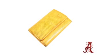 Louis Vuitton Women's Yellow Wallet-purses Keychain Wallet Authentic Epi Leather