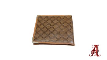 Celine Bi-fold Wallet Macadam Brown Beige Women Men Authentic