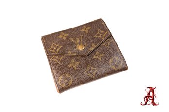 Louis Vuitton W Hook Purse Monogram Brown Beige Women Men Authentic