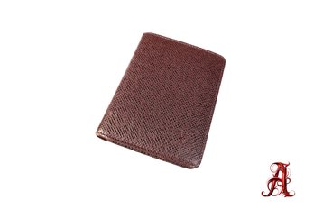 Louis Vuitton Organizer De Poche Business Card Holder/Card Case Taiga Acajou Reddish Brown