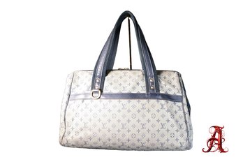 Authentic Louis Vuitton Josephine Gm Monogram Navy Purse Handbag Canvas Leather