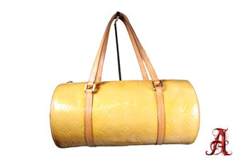 Authentic Louis Vuitton Vernis Bedford Tote Bags Handbag Purse Yellow Patent Leather