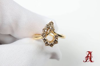 18k Yellow Gold, Diamond Ring 0.90ct, 3.33 Grams Natural Gemstone Jewelry Diamonds