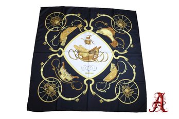 Hermes Scarf 'Springs' By Philippe Ledoux Vintage 90cm Silk  Foulard Carre