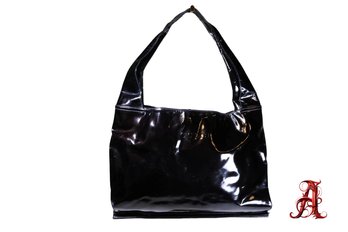 Gucci Patent Leather Handbag Purse Black