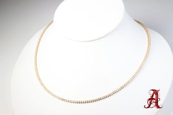 14k Yellow Gold, Diamond Tennis Necklace 6.80ctw, 15.7 Grams Natural Gemstone Jewelry Diamonds