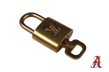 Louis Vuitton Pad Lock Lock & Key Brass Gold Key Number 314