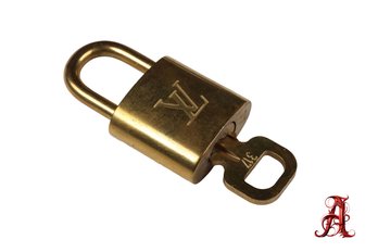 Louis Vuitton Pad Lock Lock & Key Brass Gold Key Number 317