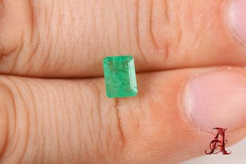 LOOSE NATURAL EMERALD 0.77CT  JEWELRY MAKING PRECIOUS GEMSTONE EMERALDS