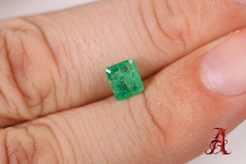 LOOSE NATURAL EMERALD 0.89CT  JEWELRY MAKING PRECIOUS GEMSTONE EMERALDS