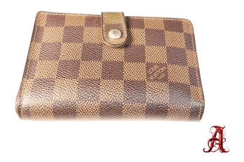 Louis Vuitton Damier Ebene Porte Monnaie Billets Viennois Kisslock Wallet