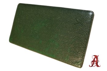 Authentic Louis Vuitton Green Tiaga Wallet Long