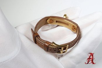 Leather & Gold The Famous Hermes Kelly Watch Watchband Bracelet