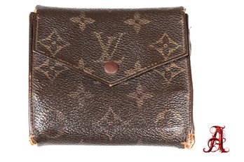 Louis Vuitton W Hook Wallet Monogram Canvas Authentic