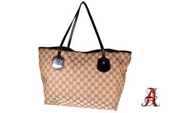 Authentic Gucci Jolie Large Monogram Tote Purse Handbag Shoulder Bag