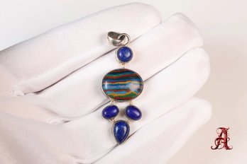 925 Sterling Silver Lapis Lazuli Pendant